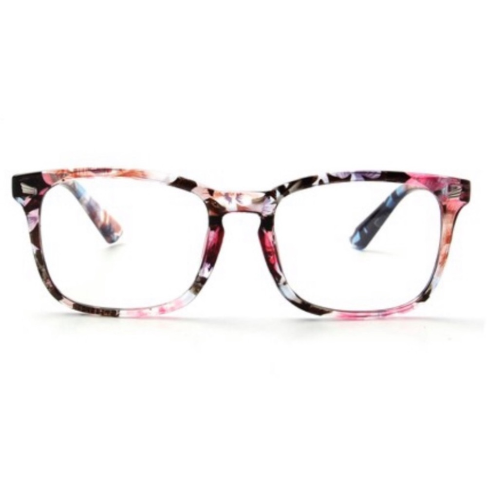 Floral anti blue light blocker glasses